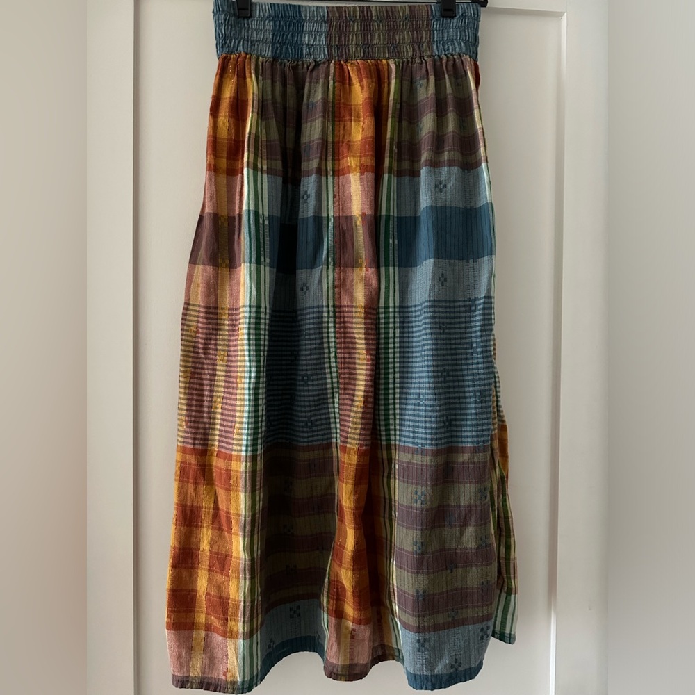Ace & Jig Multicolor Plaid Maxi Skirt in Blue, Mustard, Green, Rust